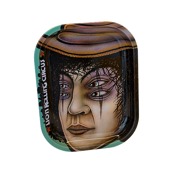 Bandeja de Metal Pequena 14 × 18 cm Lion Rolling Circus