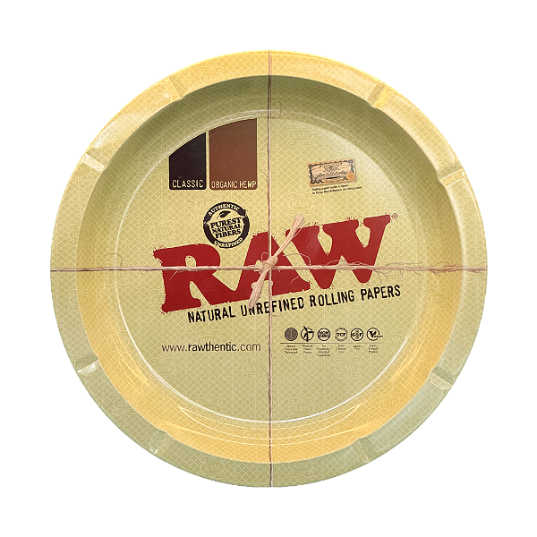 Bandeja de Metal Redonda Grande 32 cm Raw