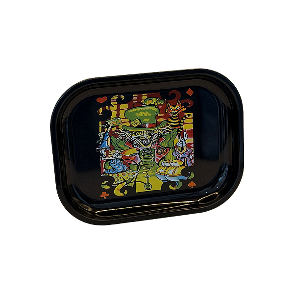 Bandeja de Metal Pequena 14 × 18 cm Mad Hatter Alice in Wonderland