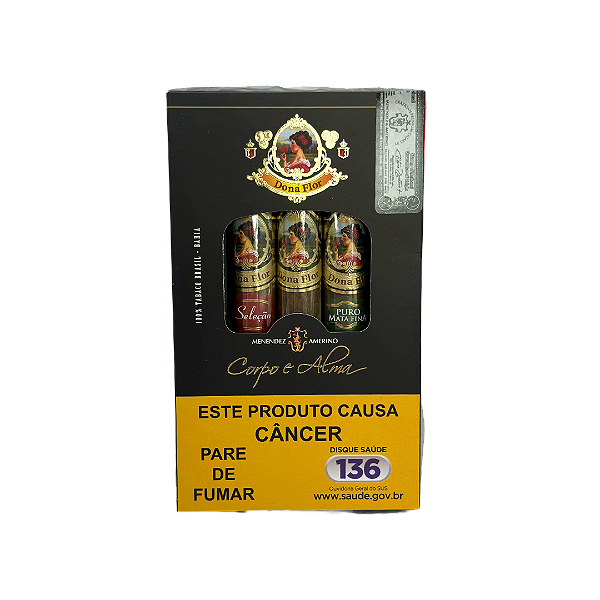 Charuto Dona Flor Corpo e Alma - Petaca com 3