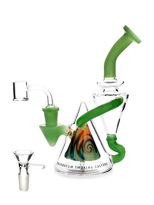 Bong Premium Twister Verde 20cm Squadafum