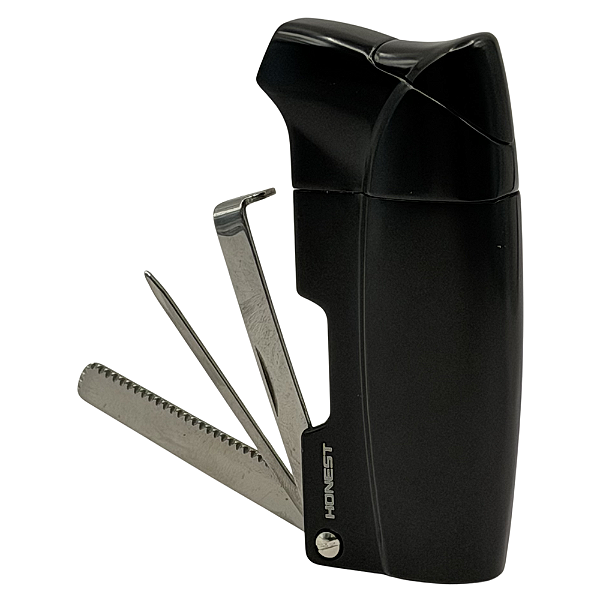 Isqueiro Honest para Cachimbo 1 Chama com Ferramenta BN106P Preto