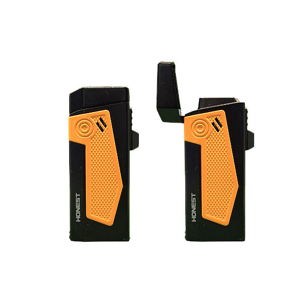 Isqueiro Maçarico Honest 4 Chamas com Furador BCZ769A Amarelo