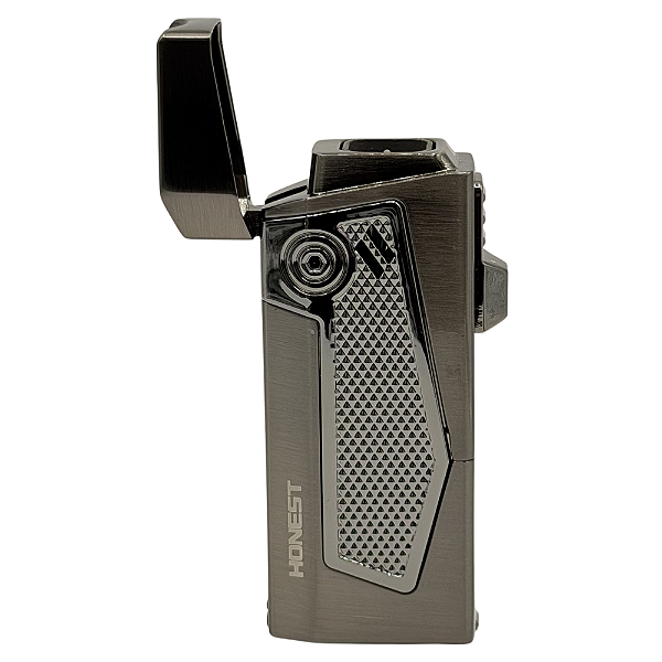 Isqueiro Maçarico Honest 4 Chamas com Furador BCZ769G Grafite