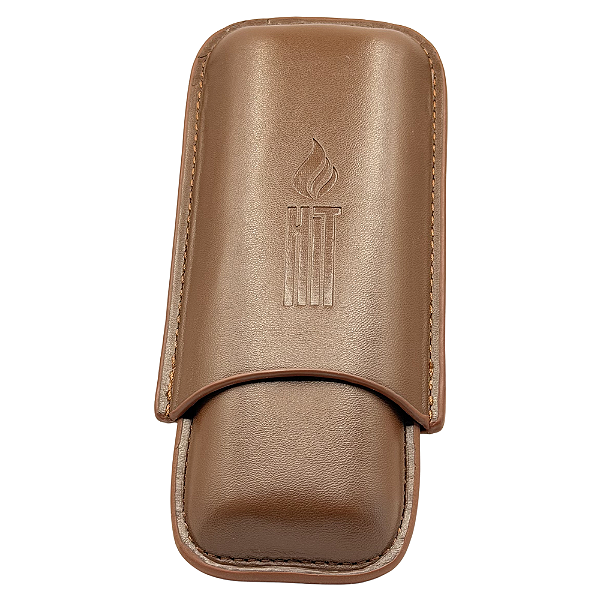 Charuteira Couro para 2 Charutos Hit Marrom Escuro HIT-PC-004