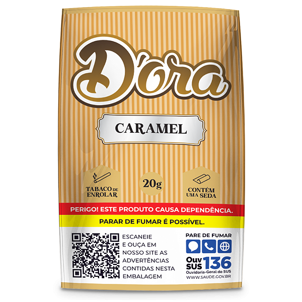 Tabaco para Enrolar Caramel 20g D’ora com Seda 1/4