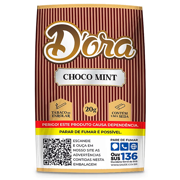Tabaco para Enrolar Choco Mint 20g D’ora com Seda 1/4
