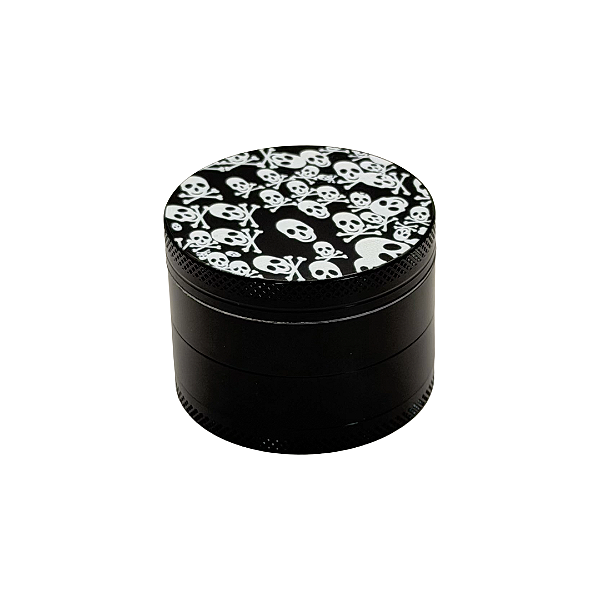 Dichavador Metal Caveiras 4 Partes 50x40mm