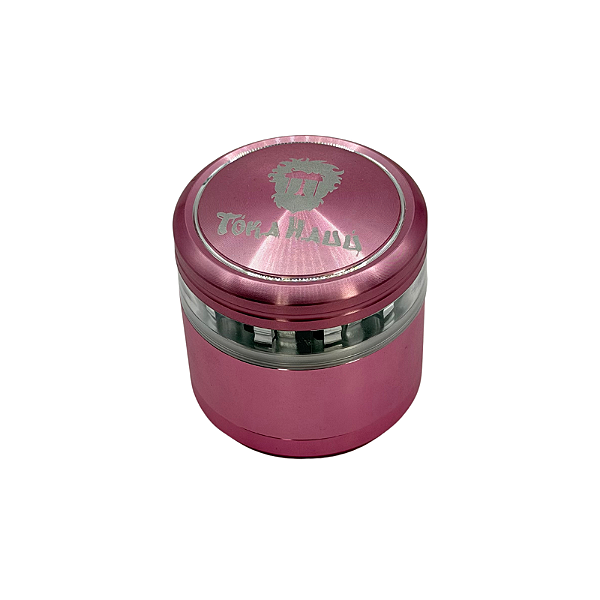 Dichavador Alumínio 4 Partes 60x60mm Rosa Toka Hauú