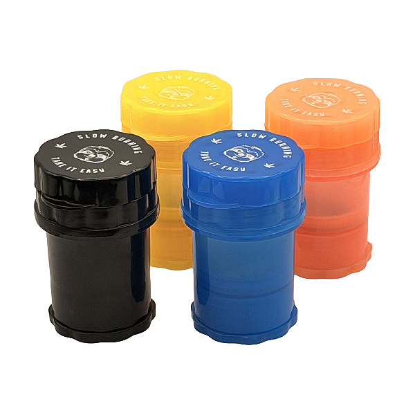 Dichavador Polipropileno com Pote 4 Partes 60x95mm Slow Burning