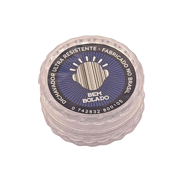 Dichavador Policarbonato Transparente 3 Partes 60x25mm Bem Bolado