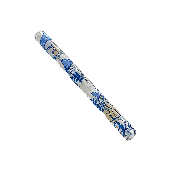 Piteira De Vidro Longa 70x6mm Full Print Oikos Cogumelos