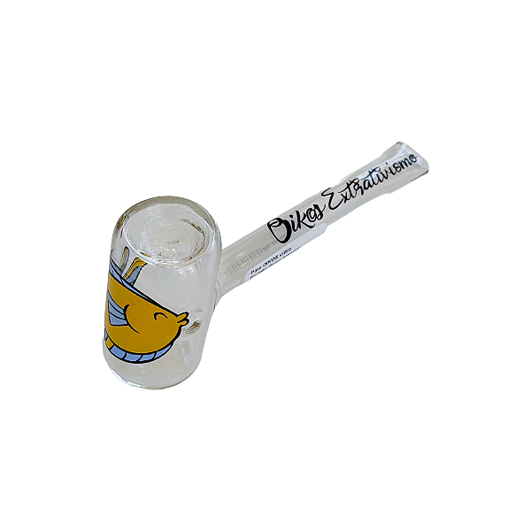 Pipe De Vidro 12cm Oikos Peixe Amarelo