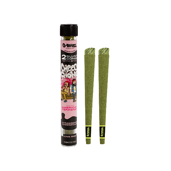 Blunt American Terpenos Cheech Chong Strawberry Cheesecake Cone 2un G-Rollz