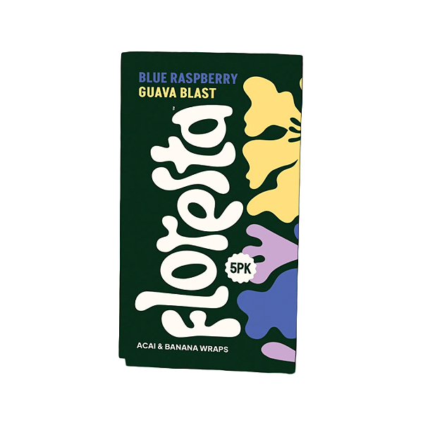 Blunt Papel Vegano Wrap Blue Raspberry Guava Blast 5un Floresta