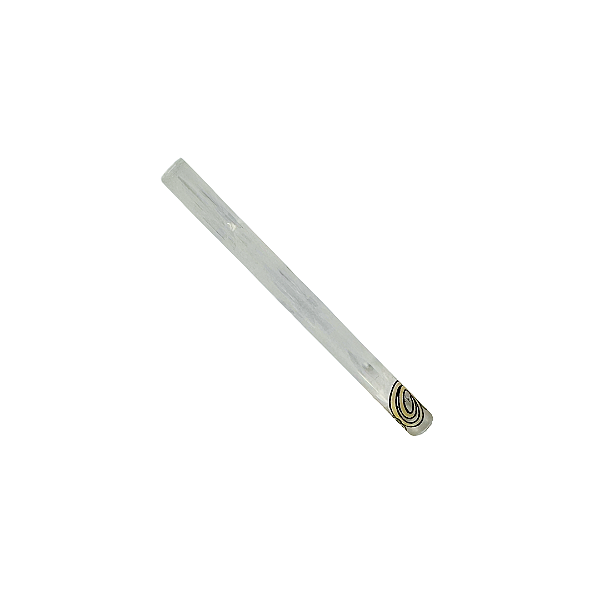 Piteira De Vidro Longa 70x6mm Full Print Oikos Fosca com Dourado