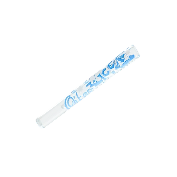 Piteira De Vidro Longa 70x7mm Bocal Achatado Oikos Ice