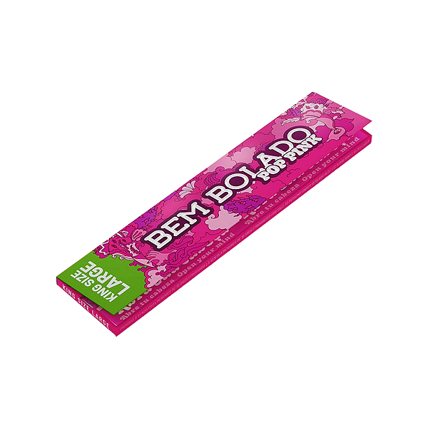 Seda de Papel Pop Pink King Size Large 35 Folhas Bem Bolado
