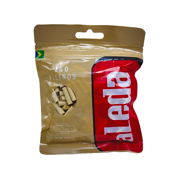 Filtro Biodegradável Slim Longo 22x6mm 150un Aleda