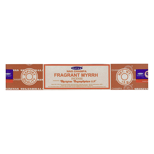 Incenso de Massala Satya Nag Champa Fragrant Myrrh 15g