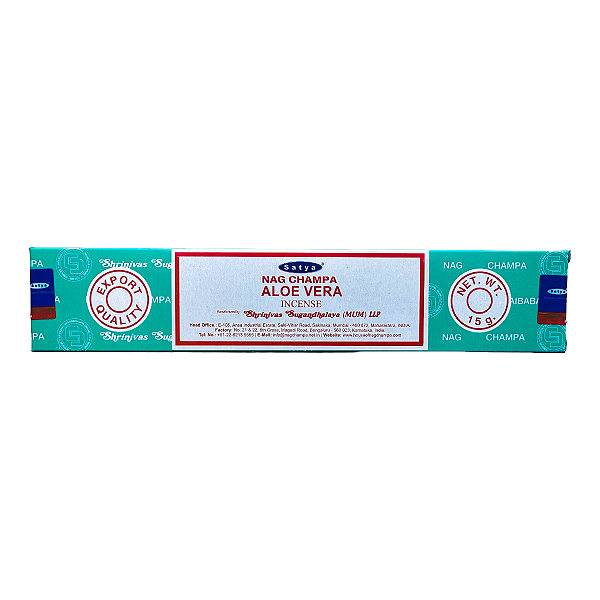 Incenso de Massala Satya Nag Champa Aloe Vera 15g