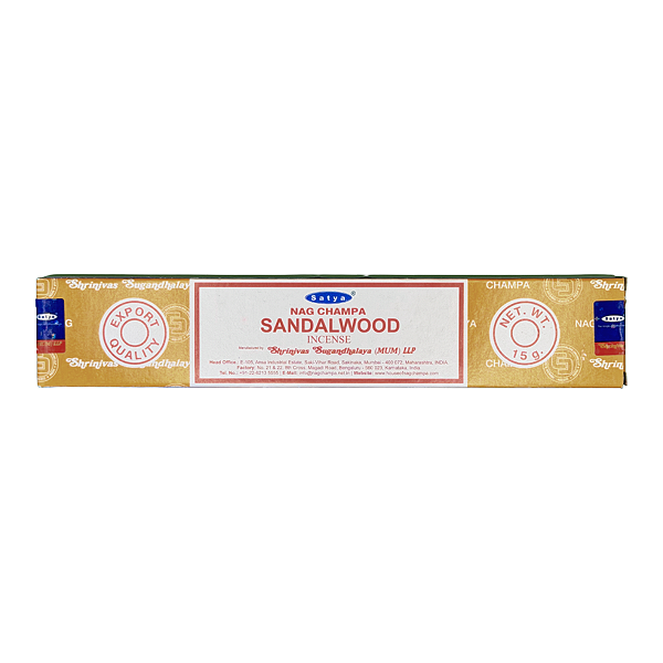 Incenso de Massala Satya Nag Champa Sandalwood 15g