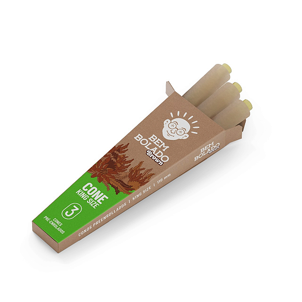 Seda Cone Brown King Size Com 3 Cones Bem Bolado