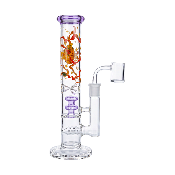 Bong de Vidro Híbrido com Trava de Gelo 23,5cm Colmeia