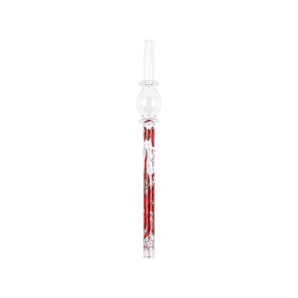 Piteira de Vidro com Néctar 115x5mm Oikos Polvo Vermelho