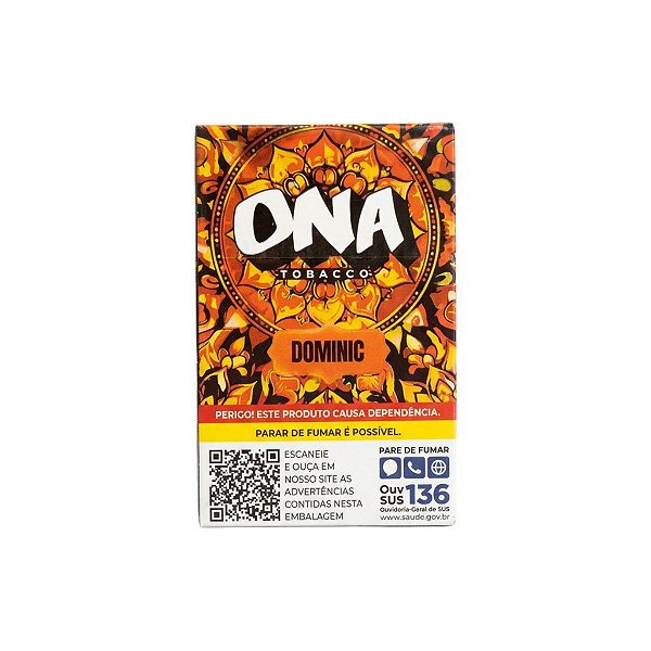 Essência para Narguile Ona Dominic 50g Sabor Pêssego Manga e Limão