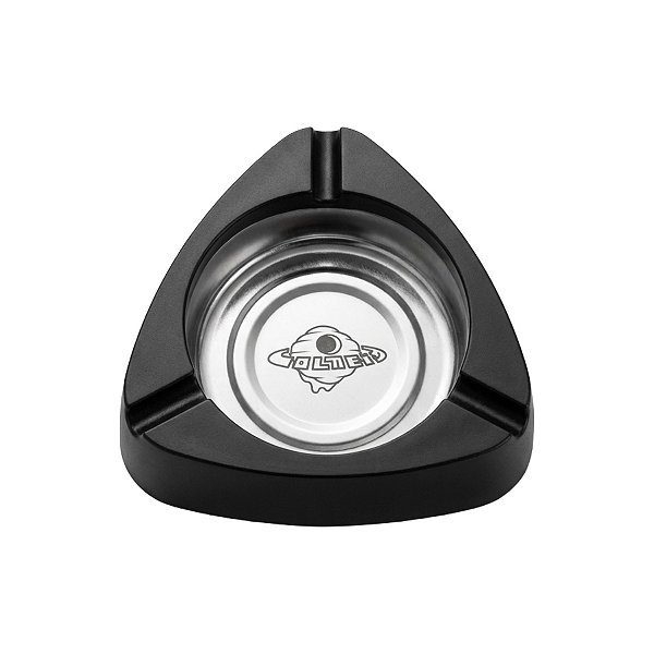 Cinzeiro Triangular Colmeia Metal e ABS Prático Resistente