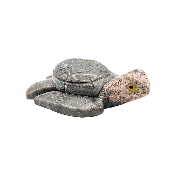 Escultura Tartaruga de Pedra Natural Sabedoria e Longevidade