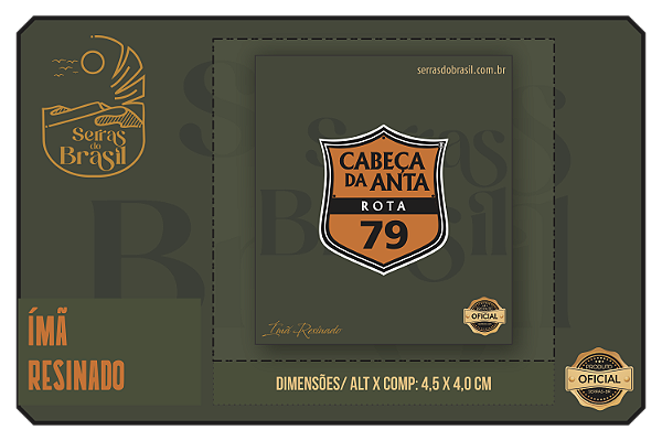 Imã Resinado Cabeça da Anta ROTA 79