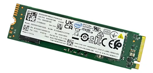 SSD 512GB M2 Nvme 2280 Intel - SSDPEKNW512GZL