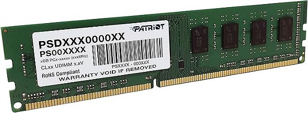 Memória para Desktop DDR3 8GB 1600Mhz PC3-12800 Patriot PSD38G16002