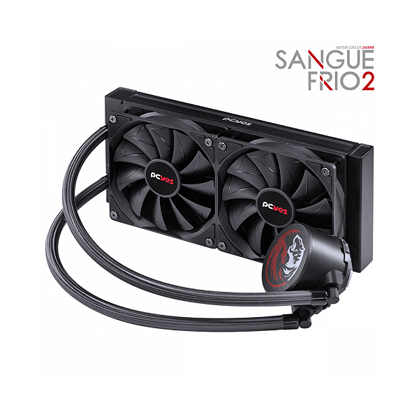 Water Cooler Pcyes Sangue Frio 2 Black 240mm Intel/Amd