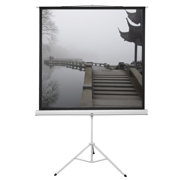 Tela de Projeção com Tripé Retrátil 110" Polegadas 2x2m 1:1 Sumay TTQS110