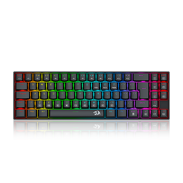 Teclado Mecânico Redragon Deimos RGB Switch Marrom Preto