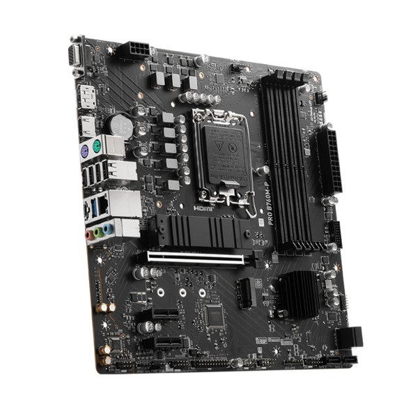 Placa Mae Intel (LGA1700) MSI Pro B760M-P, DDR5, M.2, Hdmi, DP, Vga
