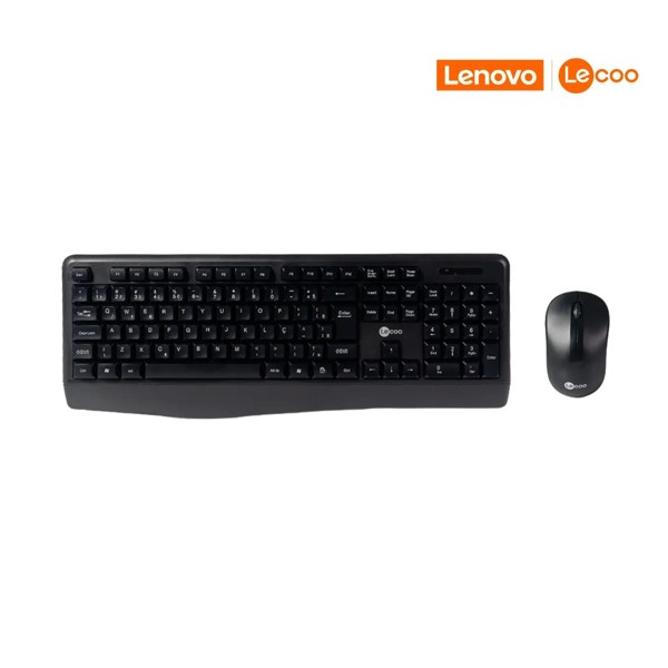 Kit Teclado e Mouse Sem Fio KW211 Preto Lecoo