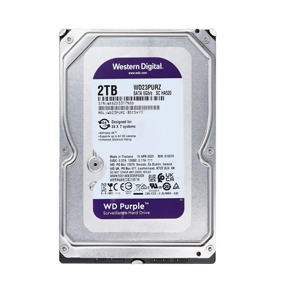 HD Sata 3.5" DVR CFTV 2TB Western Digital Purple - WD22PURZ