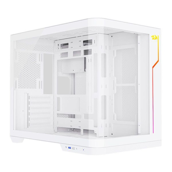 Gabinete Gamer Redragon Wideload Extreme Lateral de Vidro curvado Branco CA-605W