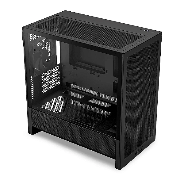 Gabinete Gamer NZXT H3 Flow Micro ATX Com 1 Fan Preto