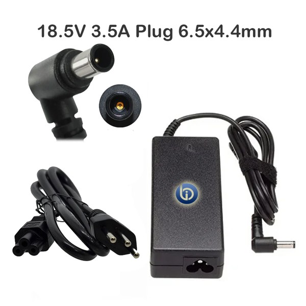 Fonte para Notebook 18.5V 3.5A Plug 6.5x4.4mm - LG, MSI, Dell