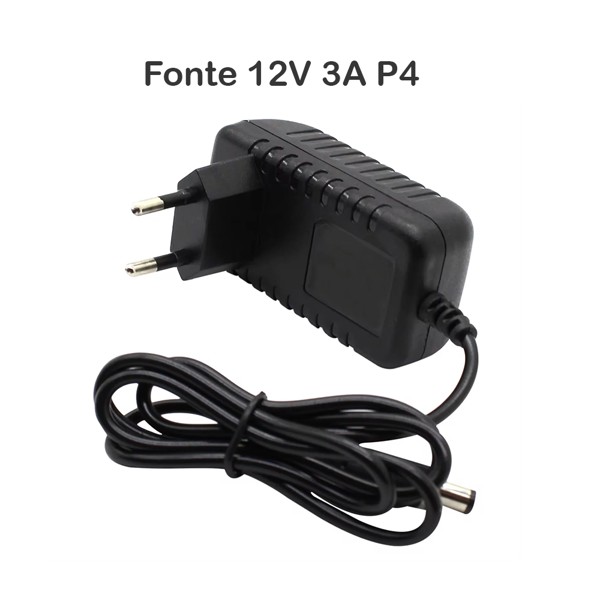Fonte de uso Geral 12V 3A Pino P4
