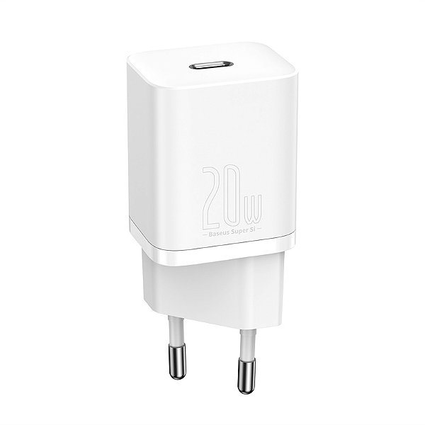 Fonte Carregador Tipo-C Baseus Super Si Quick Charger 20W Branco