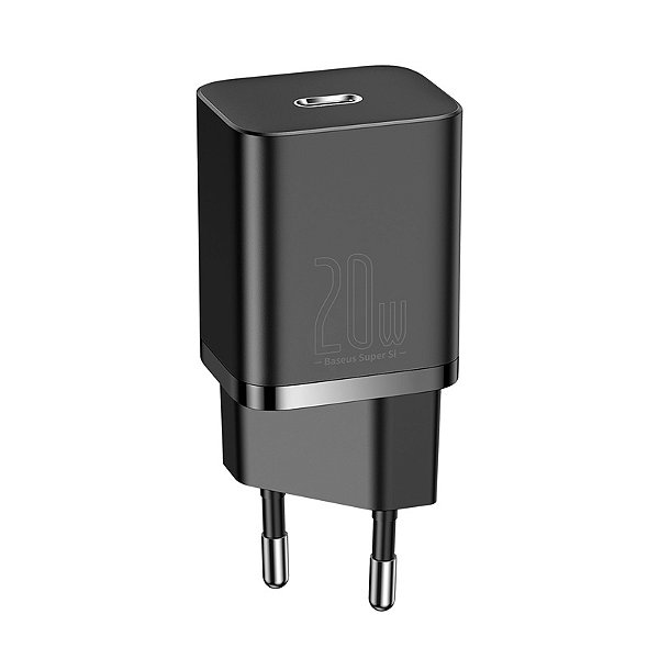 Fonte Carregador Tipo-C Baseus Super Si Quick Charger 20W Preto