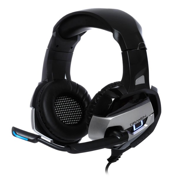 Fone de Ouvido Headset Gamer Draxen DN103 Preto e Prata