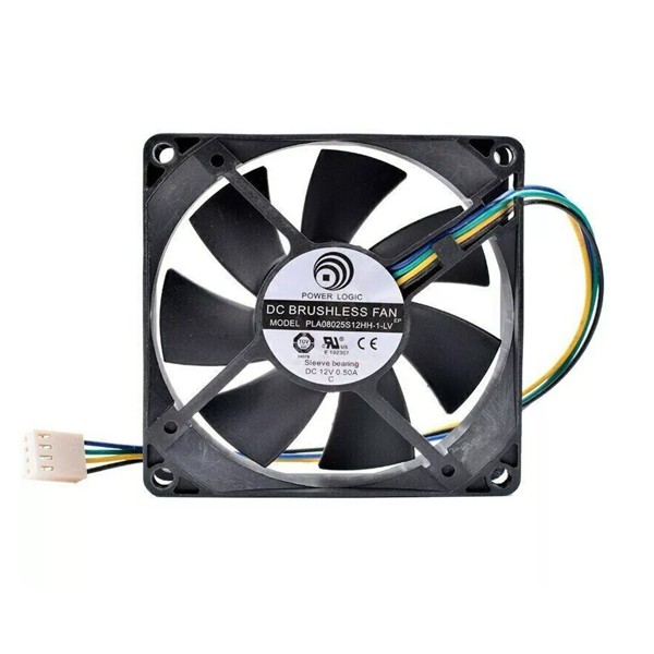 Cooler 80X80X25mm 12V 4Pin 4-Wire 0.50a Fan PLA08025S12HH-1-LV Power Logic DC Fan Bulk