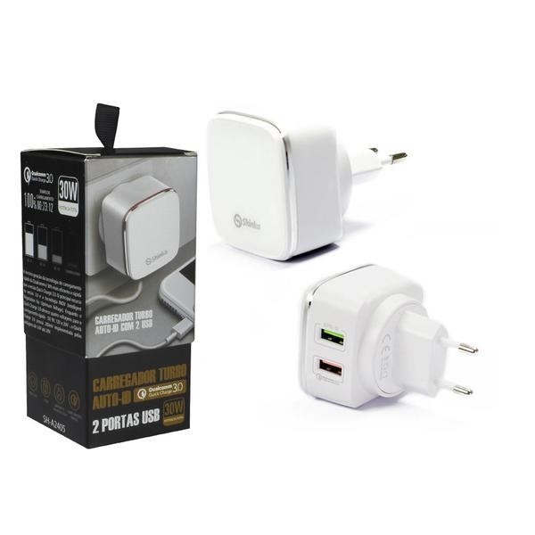 Carregador Turbo Auto-ID Shinka 4.2A(30W) 2xUSB - SH-A2405